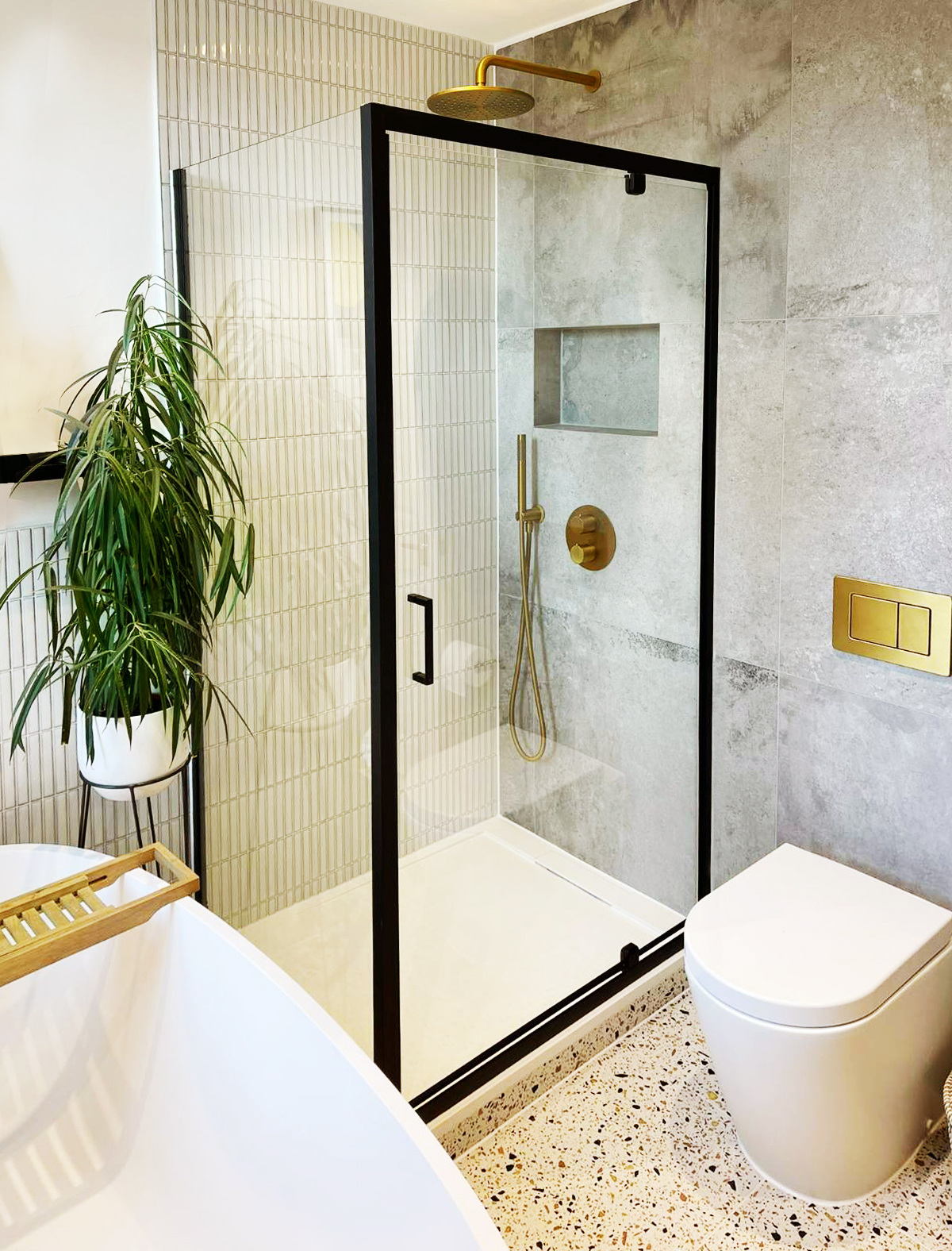 shower and toilet bathroom design