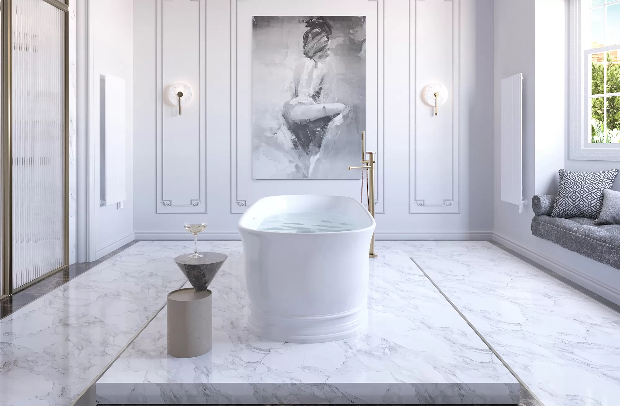 Marble bathroom